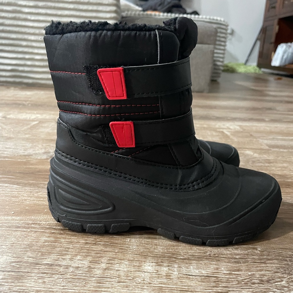 Wonder Nation Black Kids Snow Boots